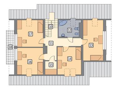 RZUT PODDASZA POW. 68,4 m²